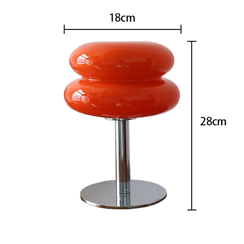Macaron Glass Table Lamp | 3-Color Temp & Dimming | Bedside