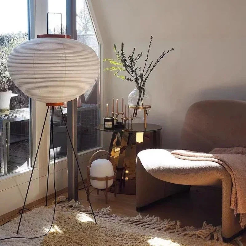 Noguchi Akari Floor Lamp Rice Paper | Japandi Standing Light